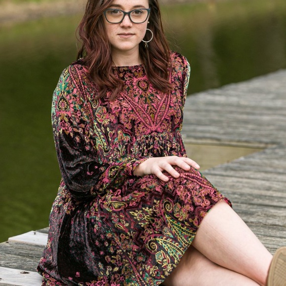 Free People Mirror Mirror Velvet Mini Dress - Picture 5 of 9